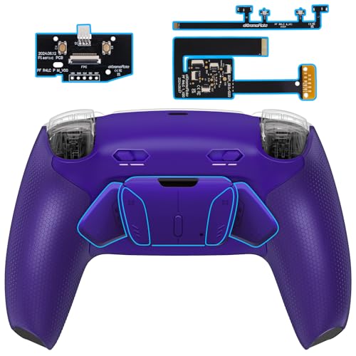eXtremeRate RISE4 Plus MAX Remap Kit für ps5 Controller BDM-010/020, Re-Design Gummiert Griff Rückgehäuse&Back Paddles Aufsatz&Einstellbar Clicky Trigger Modul Kit für ps5 Controller-Galactic Purple eXtremeRate RISE4 Plus MAX Remap Kit für ps5 Controller BDM-010/020, Re-Design Gummiert Griff Rückgehäuse&Back Paddles Aufsatz&Einstellbar Clicky Trigger Modul Kit für ps5 Controller-Galactic Purple von eXtremeRate