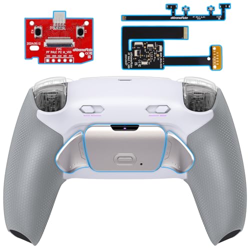 eXtremeRate Rise Plus MAX Metall Remap Kit für ps5 Controller BDM-010/020, Gummiert Griff Rückgehäuse Case & Real Metal Button Paddles & Clicky Trigger Upgrade Kit für ps5 Controller–Weiß Grau eXtremeRate Rise Plus MAX Metall Remap Kit für ps5 Controller BDM-010/020, Gummiert Griff Rückgehäuse Case & Real Metal Button Paddles & Clicky Trigger Upgrade Kit für ps5 Controller–Weiß Grau von eXtremeRate