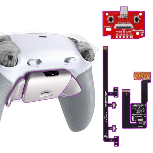 eXtremeRate Rise Plus MAX Metall Remap Kit für ps5 Controller BDM-030/040/050, Gummiert Griff Rückgehäuse Case & Real Metal Button Paddles & Clicky Trigger Upgrade Kit für ps5 Controller–Weiß Grau eXtremeRate Rise Plus MAX Metall Remap Kit für ps5 Controller BDM-030/040/050, Gummiert Griff Rückgehäuse Case & Real Metal Button Paddles & Clicky Trigger Upgrade Kit für ps5 Controller–Weiß Grau von eXtremeRate