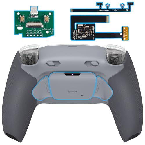 eXtremeRate Rise Plus MAX Remap Kit für ps5 Controller BDM-010/020, Custom Gummiert Griff Rückgehäuse & Programmierbare Back Paddles & Clicky Trigger Stops Kit für ps5 Controller–Quarzgrau&Grau eXtremeRate Rise Plus MAX Remap Kit für ps5 Controller BDM-010/020, Custom Gummiert Griff Rückgehäuse & Programmierbare Back Paddles & Clicky Trigger Stops Kit für ps5 Controller–Quarzgrau&Grau von eXtremeRate