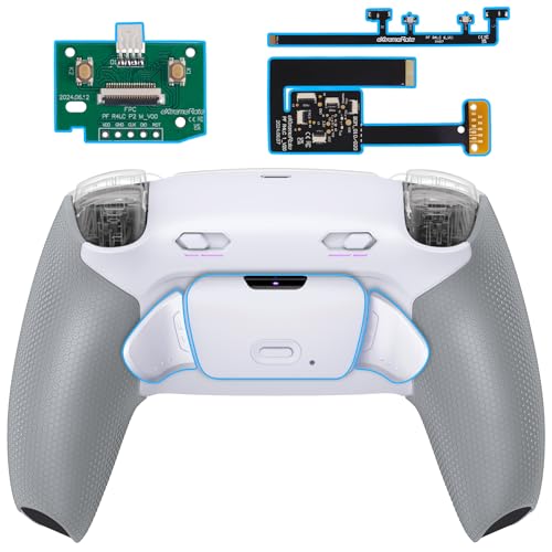 eXtremeRate RISE Plus MAX Remap Kit für ps5 Controller BDM-010/020, Custom Gummiert Griff Rückgehäuse & Programmierbare Back Paddles & Clicky Trigger Stops Kit für ps5 Controller–Weiß Grau eXtremeRate RISE Plus MAX Remap Kit für ps5 Controller BDM-010/020, Custom Gummiert Griff Rückgehäuse & Programmierbare Back Paddles & Clicky Trigger Stops Kit für ps5 Controller–Weiß Grau von eXtremeRate