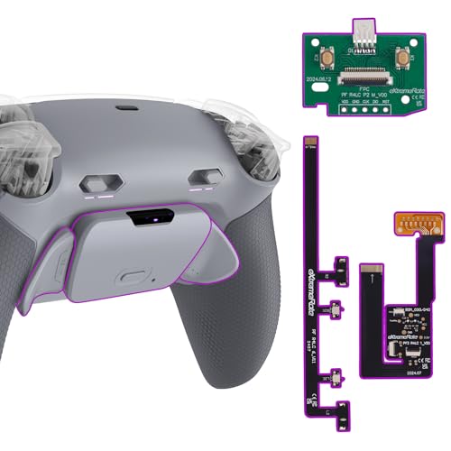 eXtremeRate Rise Plus MAX Remap Kit für ps5 Controller BDM-030/040/050, Custom Gummiert Griff Rückgehäuse & Programmierbare Back Paddles & Clicky Trigger Stops Kit für ps5 Controller–Quarzgrau&Grau eXtremeRate Rise Plus MAX Remap Kit für ps5 Controller BDM-030/040/050, Custom Gummiert Griff Rückgehäuse & Programmierbare Back Paddles & Clicky Trigger Stops Kit für ps5 Controller–Quarzgrau&Grau von eXtremeRate