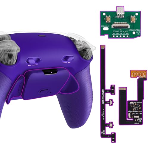 eXtremeRate Rise Plus MAX Remap Kit für ps5 Controller BDM-030/040/050, Custom Gummiert Griff Rückgehäuse & Programmierbare Back Paddles & Clicky Trigger Stops Kit für ps5 Controller–Galactic Purple eXtremeRate Rise Plus MAX Remap Kit für ps5 Controller BDM-030/040/050, Custom Gummiert Griff Rückgehäuse & Programmierbare Back Paddles & Clicky Trigger Stops Kit für ps5 Controller–Galactic Purple von eXtremeRate