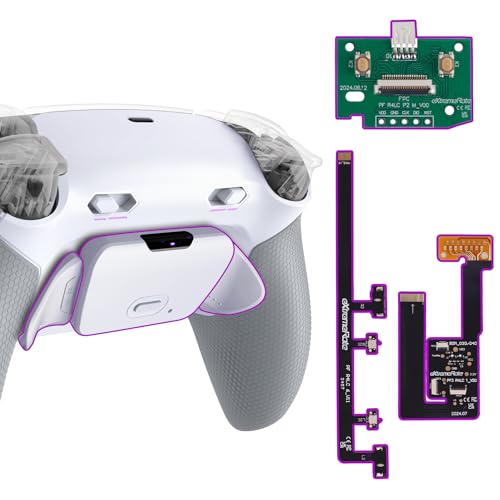 eXtremeRate Rise Plus MAX Remap Kit für ps5 Controller BDM-030/040/050, Custom Gummiert Griff Rückgehäuse & Programmierbare Back Paddles & Clicky Trigger Stops Kit für ps5 Controller–Weiß Grau eXtremeRate Rise Plus MAX Remap Kit für ps5 Controller BDM-030/040/050, Custom Gummiert Griff Rückgehäuse & Programmierbare Back Paddles & Clicky Trigger Stops Kit für ps5 Controller–Weiß Grau von eXtremeRate