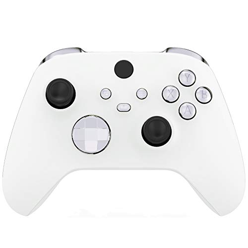 eXtremeRate Tasten Set für Xbox Series X&S Controller, Glänzende DIY-Ersatz D-Pad/ABXY/View/Share/Menü/LB RB LT RT Trigger Bumper Knöpfe Buttons für Xbox Core Controller-Chrome Silber von eXtremeRate