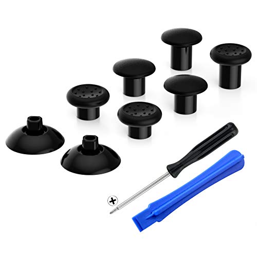 eXtremeRate Thumbsticks Kompatibel mit ps4 und Kompatibel mit ps5 Controller,Ergonomischer Analogsticks Analog Sticks Aufsätze Ersatz für ps4 Joy-Sticks für ps5-Schwarz[ThumbsGear] von eXtremeRate