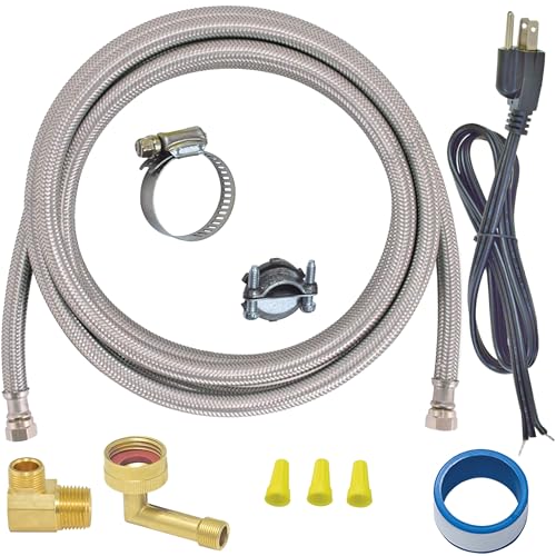Eastman 41150 Geschirrspüler-Installationsset mit Elektrokabel 0,95 cm Comp, 1,8 m Länge, silberfarben, 1,8 m Eastman 41150 Geschirrspüler-Installationsset mit Elektrokabel 0,95 cm Comp, 1,8 m Länge, silberfarben, 1,8 m von eastman