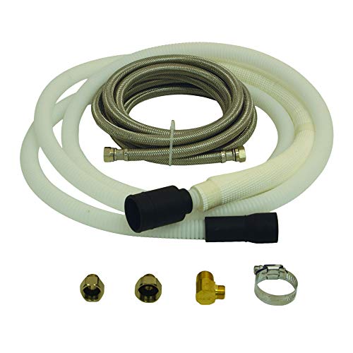Eastman Geschirrspüler Einbauset mit großem Anschluss, 1/2 Zoll Kompression, 3/8 Zoll MIP Ellenbogen, 1/2 Zoll FIP Ventiladapter, 10 Fuß geflochtene Edelstahl Geschirrspüleranschlüsse, 69006, Weiß Eastman Geschirrspüler Einbauset mit großem Anschluss, 1/2 Zoll Kompression, 3/8 Zoll MIP Ellenbogen, 1/2 Zoll FIP Ventiladapter, 10 Fuß geflochtene Edelstahl Geschirrspüleranschlüsse, 69006, Weiß von EASTMAN