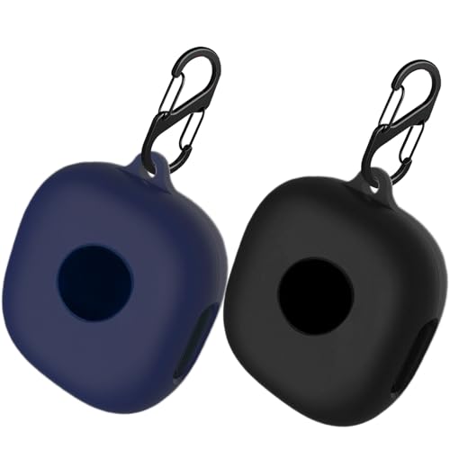 [2-Pack] easyBee Hülle Kompatibel mit Soundcore Sport X20 Kabellose Workout Kopfhörer [mit 2 Karabiner], Flüssiges Silikon Case Stoßfest Schutzhülle Bluetooth Kopfhörer Tasche - Schwarz und Blau von easyBee