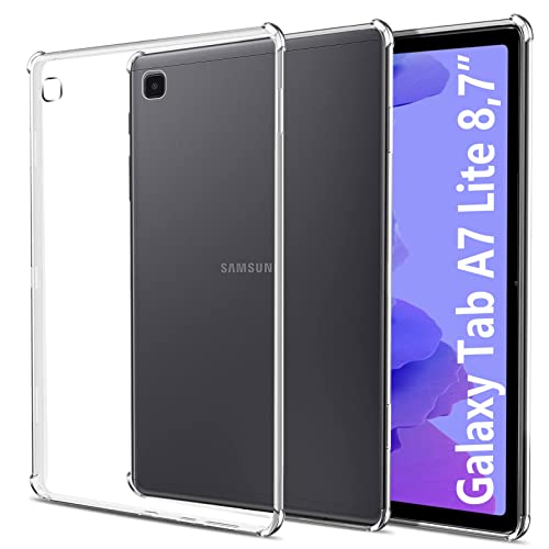 easyBee Hülle Kompatibel mit Samsung Galaxy Tab A7 Lite 8.7 Zoll SM-T225/T227/T220 Case, Ultradünn Silikon Stoßfest Rückseite Abdeckung HD Durchsichtig TPU Tablet Schutzhülle - Klar Transparent von easyBee