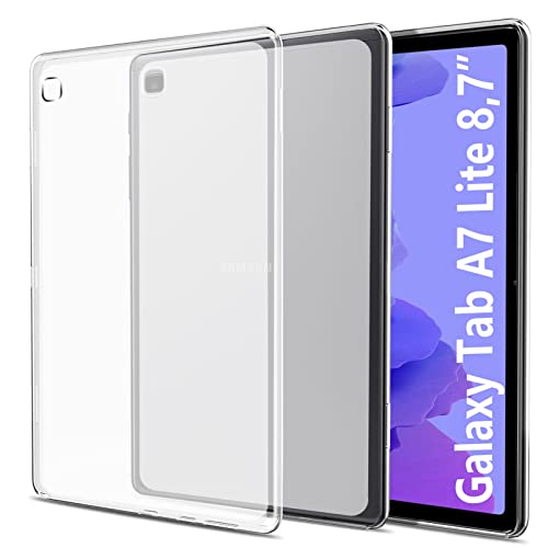 easyBee Hülle Kompatibel mit Samsung Galaxy Tab A7 Lite 8.7 Zoll SM-T225/T227/T220 Case, Ultradünn Silikon Stoßfest Rückseite Abdeckung TPU Tablet Schutzhülle - Halbtransparent von easyBee