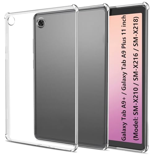 easyBee Hülle Kompatibel mit Samsung Galaxy Tab A9+ / A9 Plus 11 Zoll Case, Ultradünn Silikon Stoßfest Rückseite Abdeckung HD Durchsichtig TPU Tablet Schutzhülle - Klar Transparent von easyBee