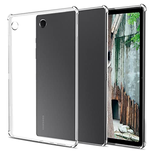easyBee Hülle für Samsung Galaxy Tab A8 2021 SM-X200/X205/X207 10,5-Zoll, Ultradünn Stoßfest Silikon Tablet Schutzhülle, HD Durchsichtig Rückseite Abdeckung rutschfest TPU Case - Transparent von easyBee