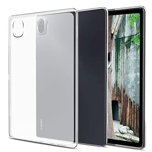easyBee Hülle für Xiaomi Pad 5 / Xiaomi Pad 5 Pro ‎11-Zoll 2021, Ultradünn Stoßfest Silikon Tablet Schutzhülle, Gefrostet Rückseite Abdeckung rutschfest TPU Case - Durchscheinend von easyBee