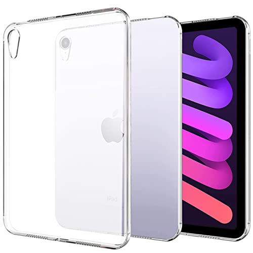 easyBee Hülle für iPad Mini 6 Generation 8,3-Zoll, Ultradünn Stoßfest Silikon Tablet Schutzhülle, Gefrostet Rückseite Abdeckung TPU Case - Durchscheinend von easyBee
