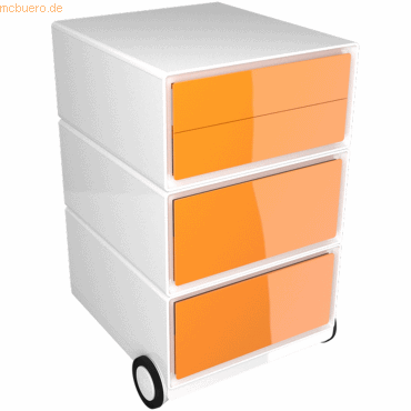 easyBox Rollcontainer HxBxT 64,2x39x43,6cm 2 Schubladen/1 Doppelschubl von easyBox