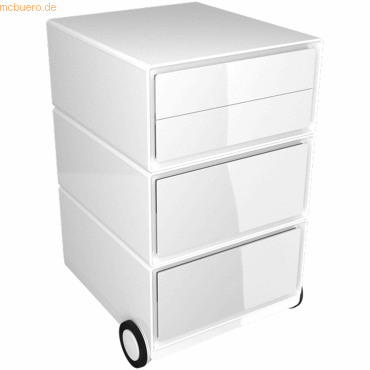 easyBox Rollcontainer HxBxT 64,2x39x43,6cm 2 Schubladen/1 Doppelschubl von easyBox