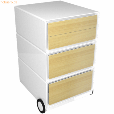 easyBox Rollcontainer HxBxT 64,2x39x43,6cm 2 Schubladen/1 Doppelschubl von easyBox