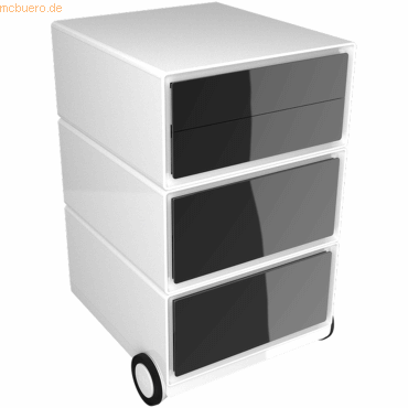 easyBox Rollcontainer HxBxT 64,2x39x43,6cm 2 Schubladen/1 Doppelschubl von easyBox