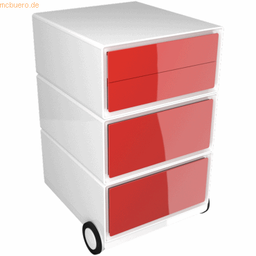 easyBox Rollcontainer HxBxT 64,2x39x43,6cm 2 Schubladen/1 Doppelschubl von easyBox