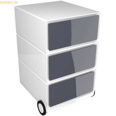 easyBox Rollcontainer HxBxT 64,2x39x43,6cm 3 Schübe anthrazit von easyBox
