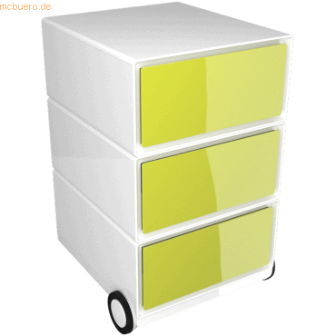 easyBox Rollcontainer HxBxT 64,2x39x43,6cm 3 Schübe grün von easyBox