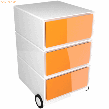 easyBox Rollcontainer HxBxT 64,2x39x43,6cm 3 Schübe orange von easyBox