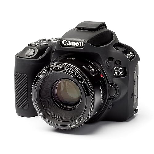 easyCover - Silikon Kameratasche - Schutz für Ihre Kamera - Canon 200D/250D/SL2/SL3 - Schwarz von easyCover