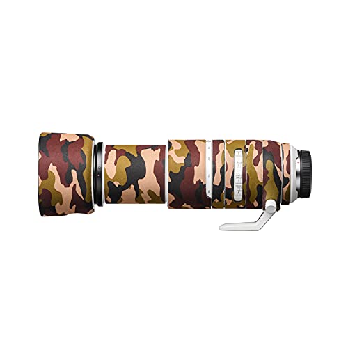 easyCover - Lens Oak - Objektivschutz - Schutz für Ihr Kameraobjektiv - Geeignet für Canon RF 100-500mm F4.5-7.1L is USM - Braune Camouflage von easyCover