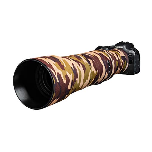 easyCover - Lens Oak - Objektivschutz - Schutz für Ihr Kameraobjektiv - Canon RF 800mm F11 is STM - Braune Camouflage von easyCover