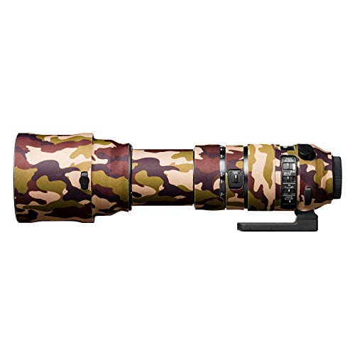 easyCover - Lens Oak - Objektivschutz - Schutz für Ihr Kameraobjektiv - Sigma 150-600mm F5-6.3 DG OS HSM Sport - Braune Camouflage von easyCover