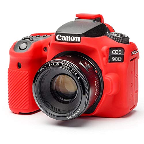 easyCover - Silikon Kameratasche - Schutz für Ihre Kamera - Canon 90D - Rot von easyCover