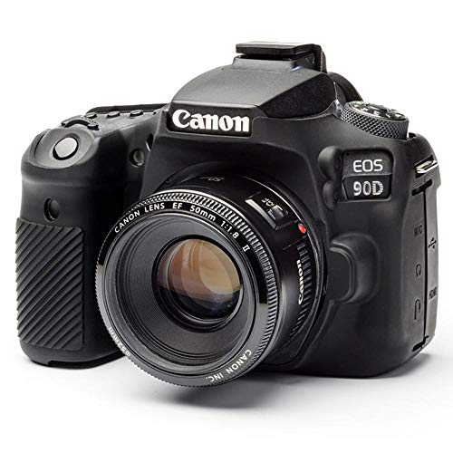 easyCover - Silikon Kameratasche - Schutz für Ihre Kamera - Canon 90D - Schwarz von easyCover