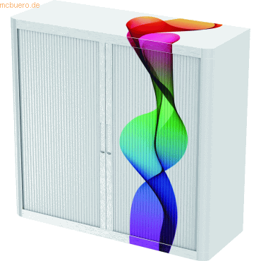 easyOffice Rollladenschrank easyoffice BxTxH 86x37,5x104cm Motiv Grafi von easyOffice