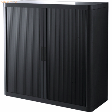 easyOffice Rollladenschrank easyoffice BxTxH 86x37,5x104cm schwarz/sch von easyOffice