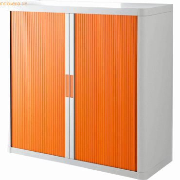 easyOffice Rollladenschrank easyoffice BxTxH 86x37,5x104cm weiß/orange von easyOffice