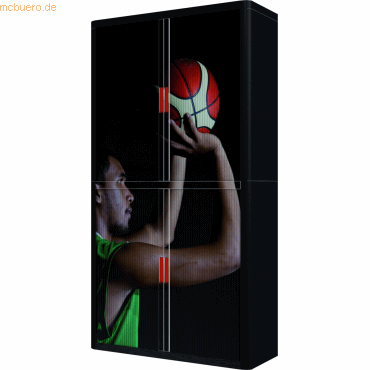 easyOffice Rollladenschrank easyoffice BxTxH 86x37,5x204cm Basketball von easyOffice