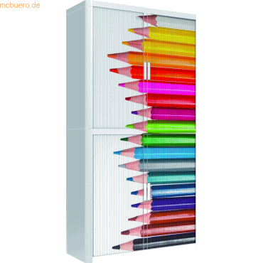 easyOffice Rollladenschrank easyoffice BxTxH 86x37,5x204cm Farbstifte von easyOffice