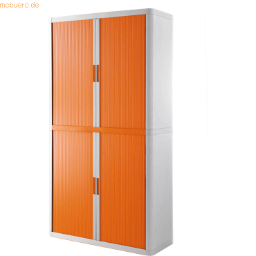 easyOffice Rollladenschrank easyoffice BxTxH 86x37,5x204cm weiß/orange von easyOffice