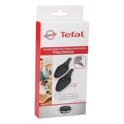 easyPART Kompatibel/Ersatz für Tefal XA400102 2Stk Grillpfännchen Radlettepfanne Pfännchen oval antihaftbeschichtet für Raclette Raclette-Grill Raclettegrill von easyPART