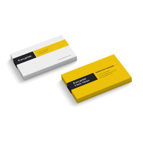 100 Visitenkarten "Edge", 2-seitig, sofort personalisieren (Gelb) von easyprint