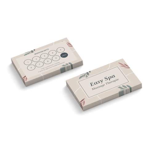 Bonuskarten personalisieren | Massage Therapie | 2-seitig | Querformat | Menge zur Auswahl | Treuekarten | Stempelkarten | Nagelstudio | Fußpflege | Wellness | Praxis (1000 Stück) von easyprint