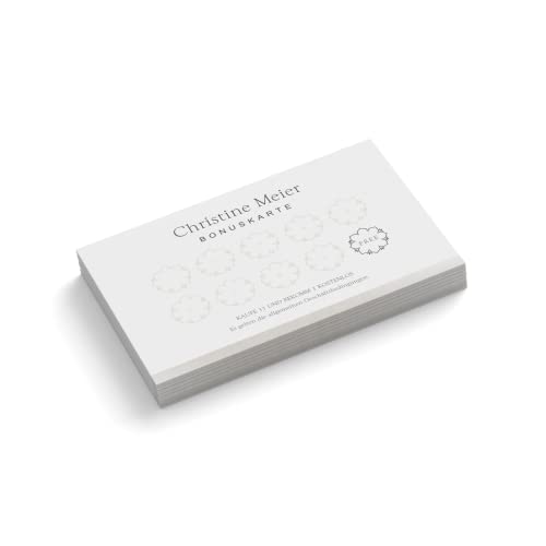 Bonuskarten personalisiert | Kosmetikerin | 1-seitig | Querformat | Menge zur Auswahl | Treuekarten | Stempelkarten | Nagelstudio | Fußpflege | Friseur | Kosmetik | Ornament (250 Stück) von easyprint