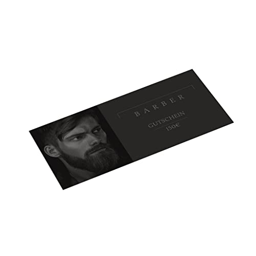 Gutscheine personalisiert | Barber | 1-seitig | 105 x 210 mm | Menge zur Auswahl | Terminzettel | Bonuskarte | Friseur | Haarstudio | Hair Designer (100 Stück) von easyprint