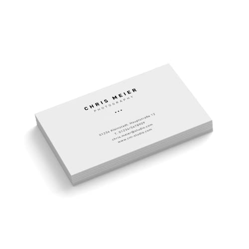 Visitenkarten | 350 g Qualitätsdruck | 1-seitig | Text + Farbe sofort anpassen | 85 x 55 mm | sofort gestalten | Design Two Tone | hochwertig (Weiß, 50 Stück) von easyprint