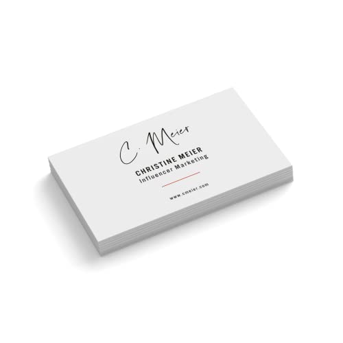 Visitenkarten personalisiert | Influencer Marketing # 2 | 1-seitig | Querformat | Menge + Papier zur Auswahl | selbst gestalten | hochwertiger Druck | 350 g Qualitätsdruck (100 Stück) von easyprint