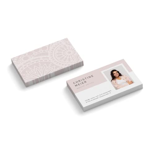 Visitenkarten personalisiert | mit Foto | Design Makeup Artist # 1 | 2-seitig | Querformat | Menge + Papier zur Auswahl | selbst gestalten | hochwertiger Druck (100 Stück) von easyprint