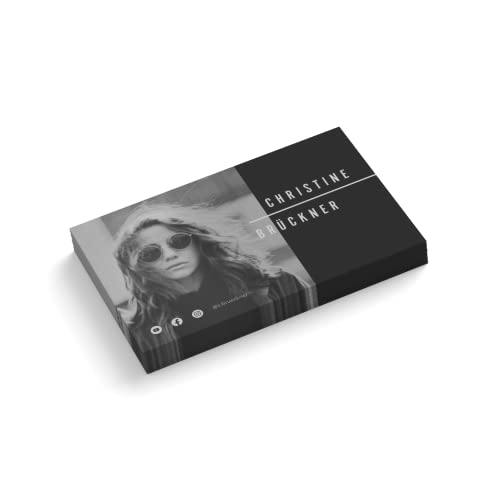 Visitenkarten personalisiert | mit Foto | Design Model | 1-seitig | Querformat | Menge + Papier zur Auswahl | selbst gestalten | hochwertiger Druck (50 Stück) von easyprint