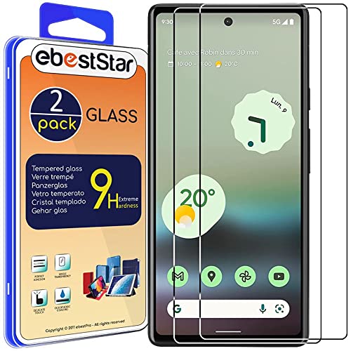 ebestStar - {2 Stück) Panzer Schutz Glas für Google Pixel 6A, 3D Displayschutz, 9H gehärte Glas, Abgerundete, Blasenfrei von ebestStar
