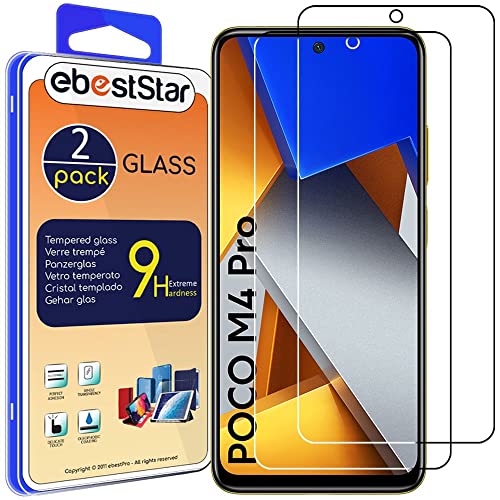 ebestStar - {2 Stück) Panzer Schutz Glas für Xiaomi Poco M4 Pro 4G, 3D Displayschutz, 9H gehärte Glas, Abgerundete, Blasenfrei von ebestStar